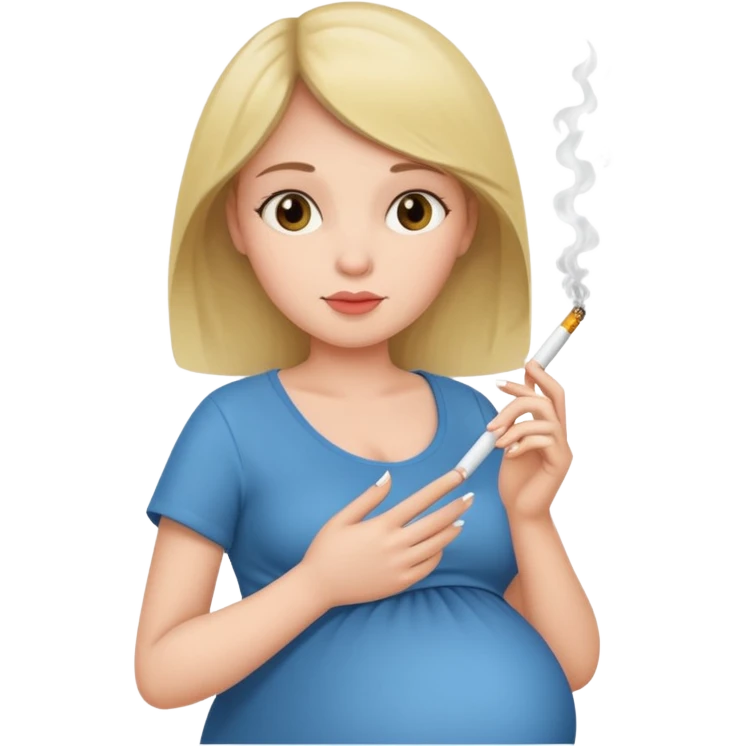 Pregnant woman smoking a cigarette  emoji