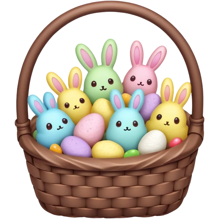  peeps marshmallow easter candy basket kawaii chocolate bunny jelly bean eggs emoji
