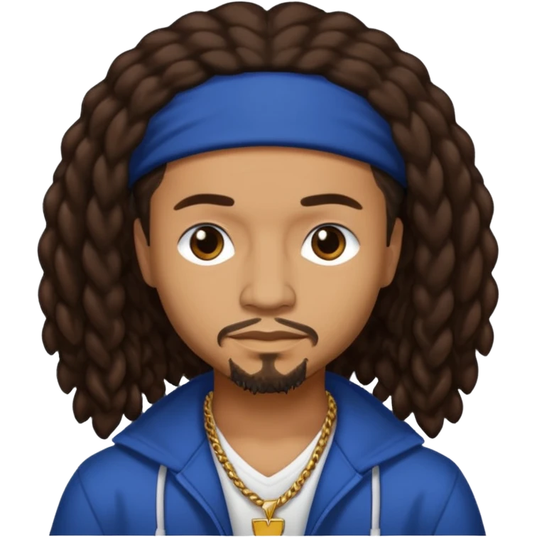 Bizzy Bone with dark brown hair emoji