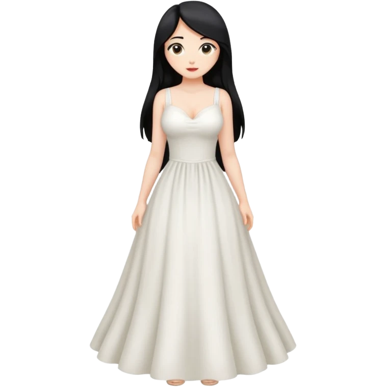 Girl naked black hair with big breasts and open naked full body  emoji