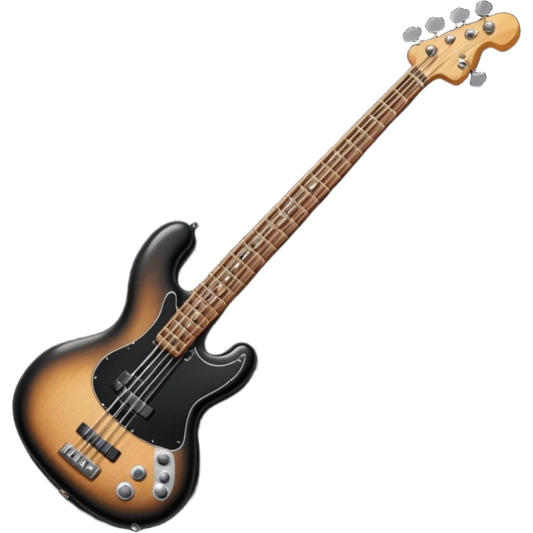 head of a electric bass guitar with 4 knobs emoji