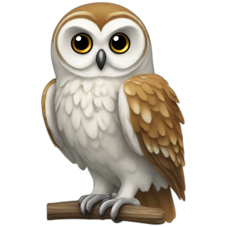 Hibou qui survole l’océan emoji