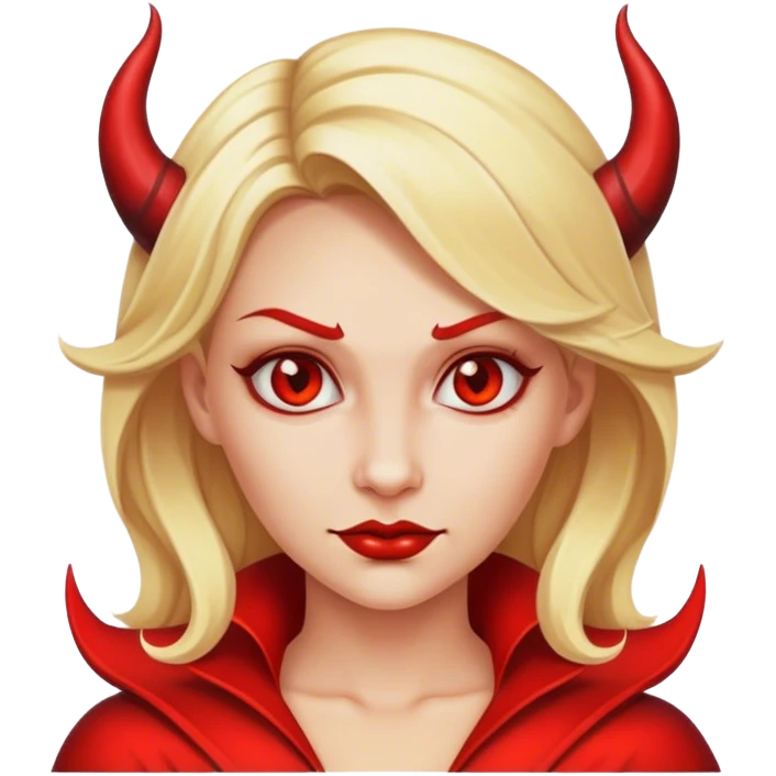 Blonde Lady devil  emoji