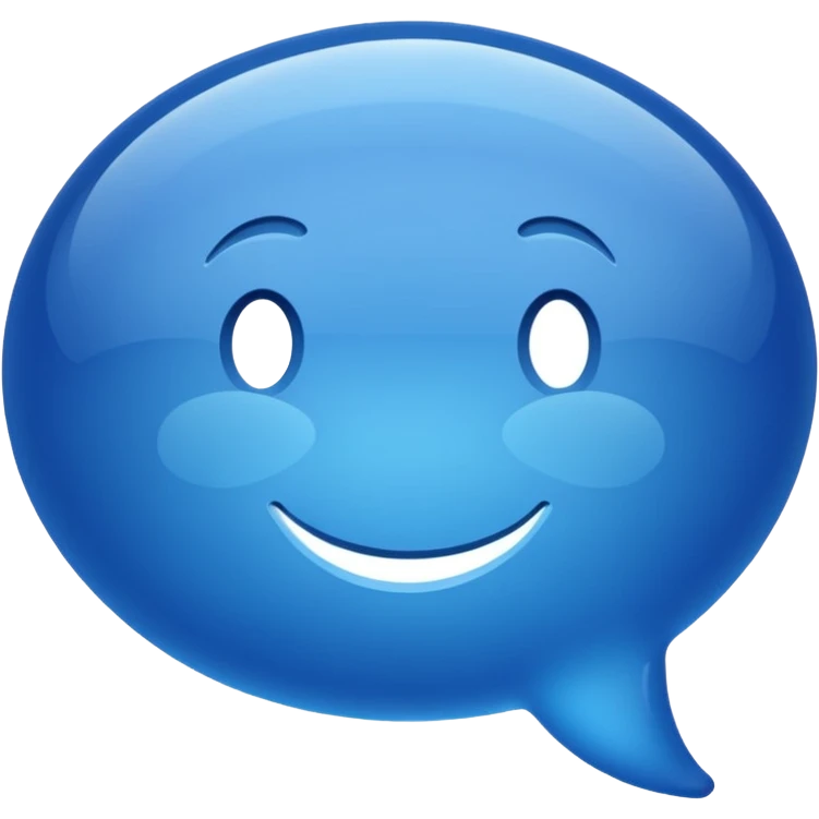 blue message bubble emoji