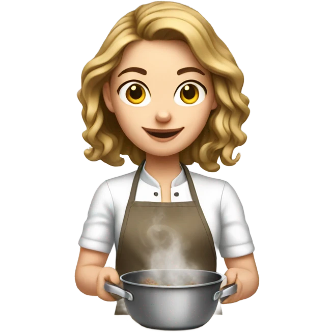 White girl cooking  emoji