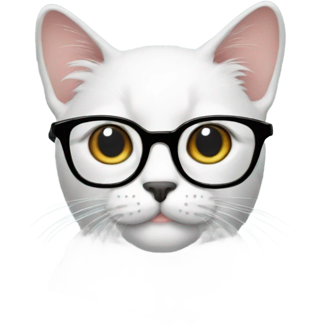 A cat with glasses on  emoji
