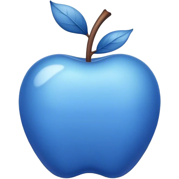 Blue apple emoji