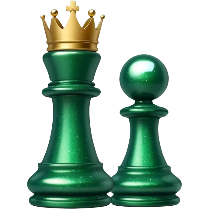 green glitter chess piece rook emoji