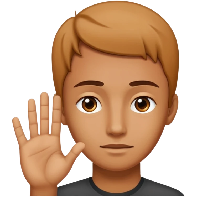Person holding L on forehead emoji