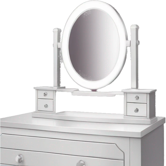 Vanity with Hollywood mirror emoji