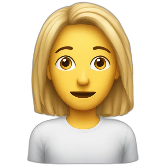 Une personne qui regarde de façon bizarre et qui fait une tête pas contente emoji