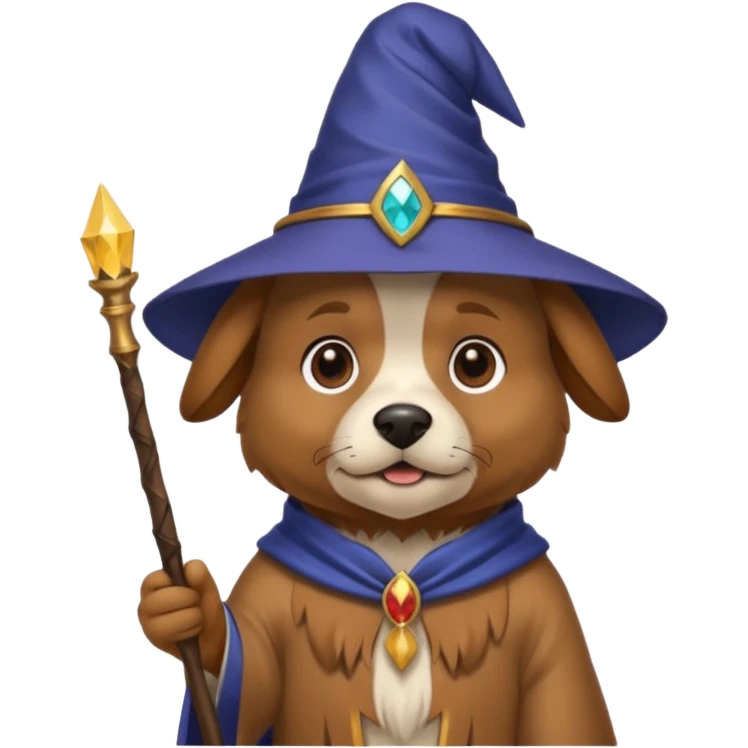 Dog wizard emoji