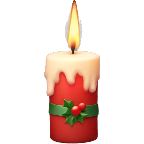 aesthetic christmas candle emoji