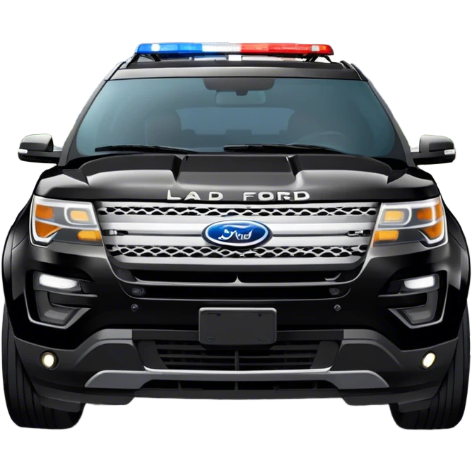 LAPD black ford explorer car  emoji