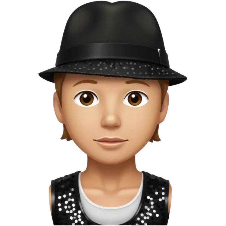Donnie Wahlberg from NKOTB with light brown hair, black sequin crop top and hat emoji