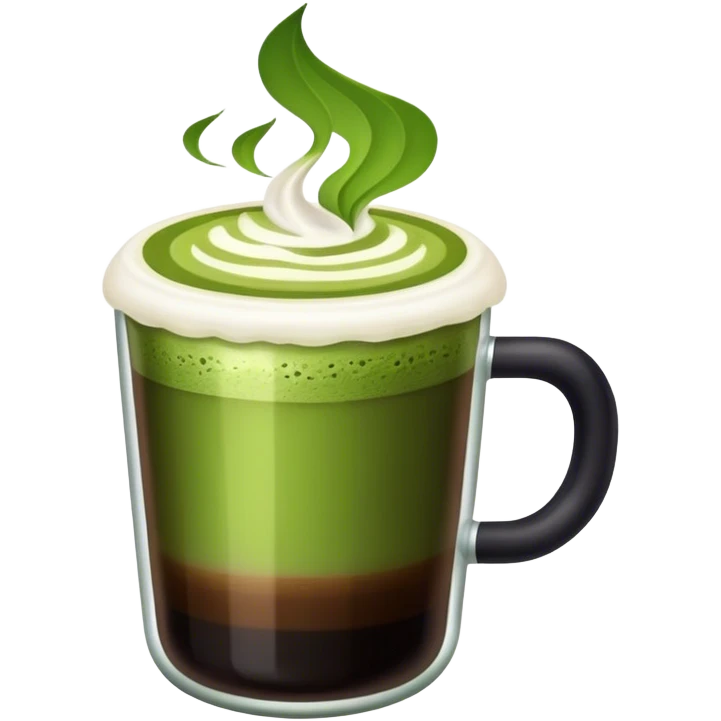 1 cup Coffee near 1 cup matcha emoji