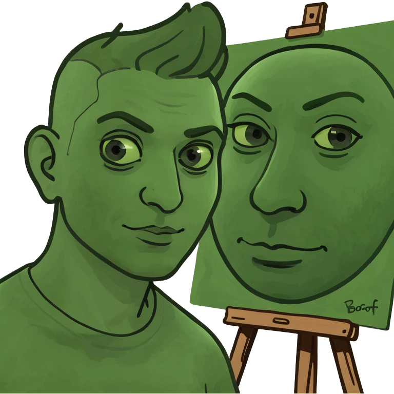 artist with paintings emoji