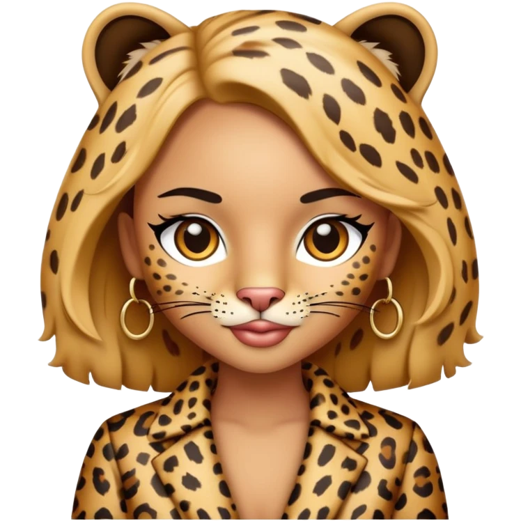 Iconic leopard fashionista  emoji