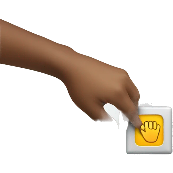 finger pushing a square button emoji