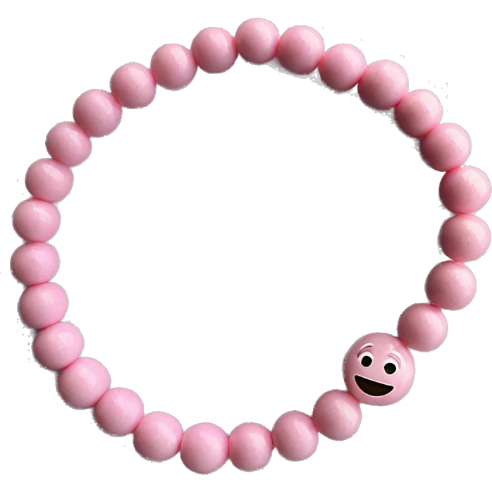 Bracelet pink beads  emoji
