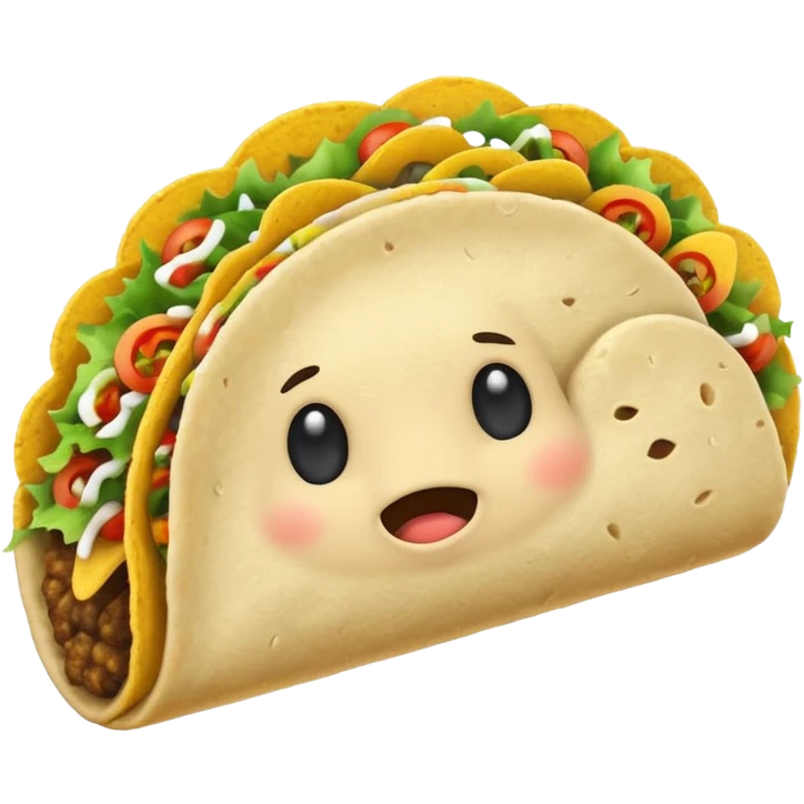 Stormy cloud with tacos coming out emoji