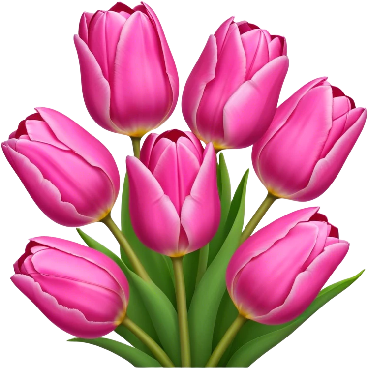 Pink tulip bouquet emoji