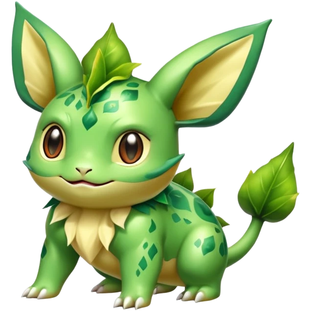 Shiny Exotic Bulbasaur-Leafeon-Bayleaf-Hybrid-Creature emoji