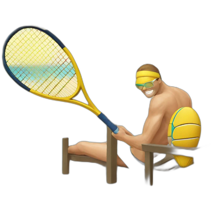 Beach tennis emoji