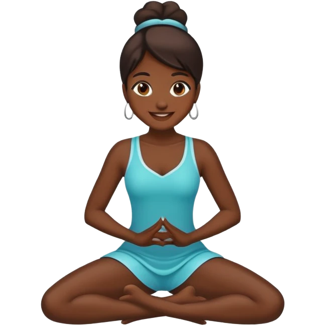 Dark skin tone beauty on both knees emoji