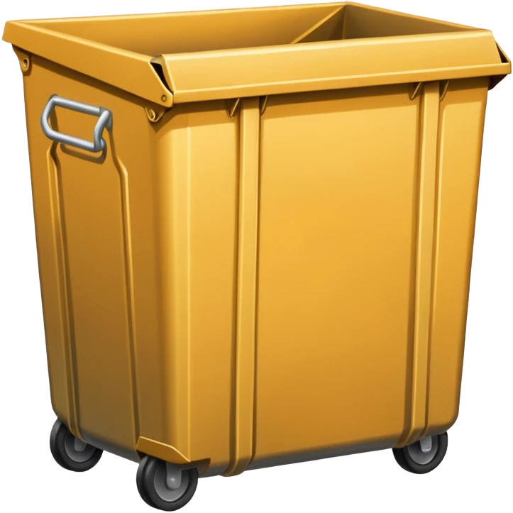 a closed dumpster with NO TRASH emoji