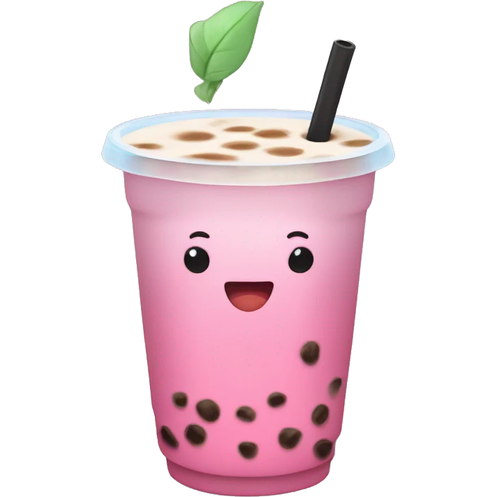 pink boba tea drink emoji