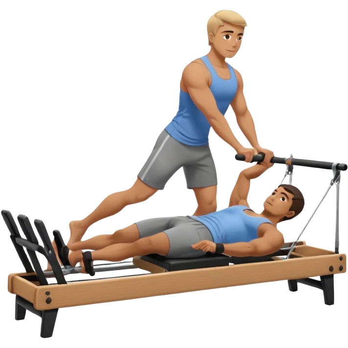 guy workout pilates reformer  emoji