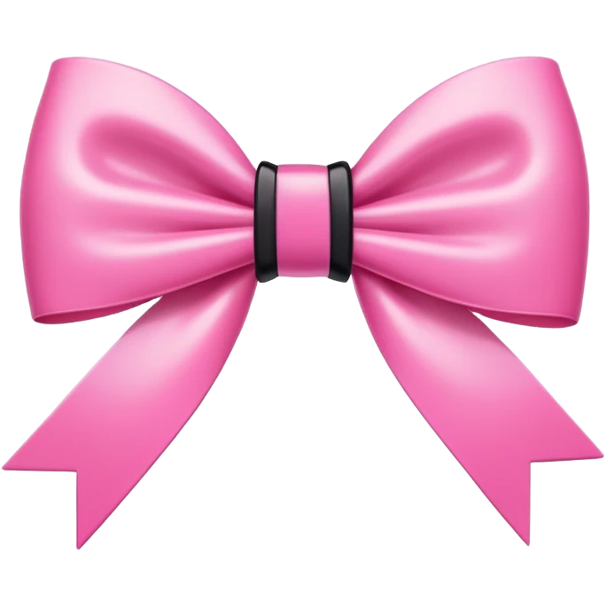 Barbie logo word with a black bow at the end emoji