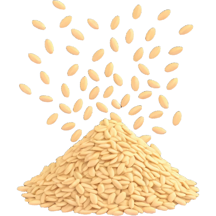 oat flakes falling from top to bottom emoji