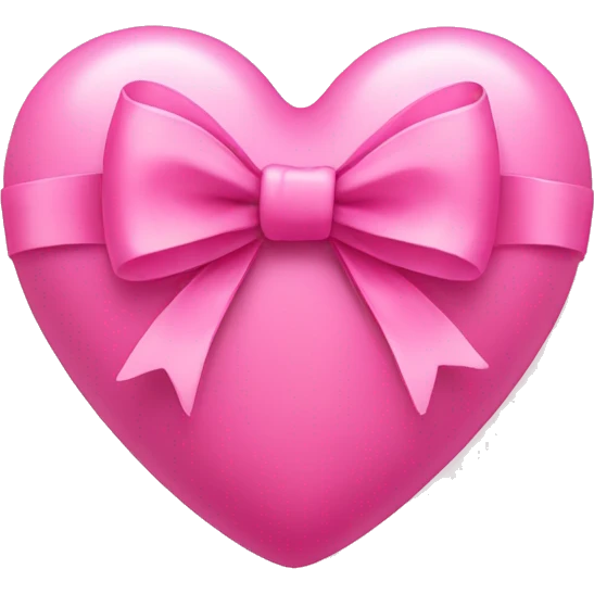 Pink heart with a bow emoji