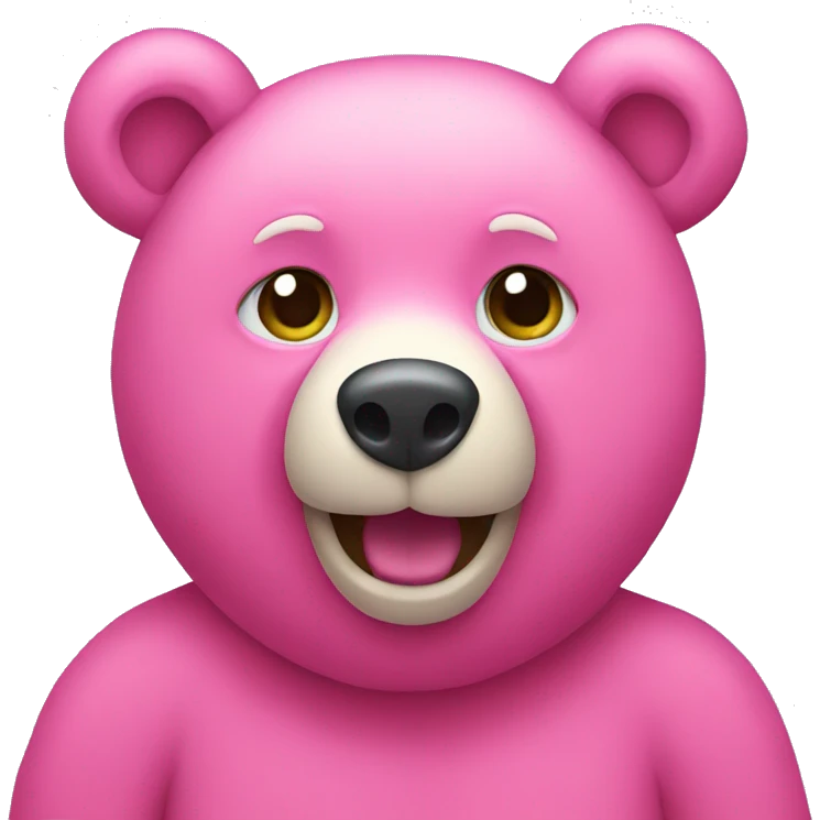 Pink bear emoji