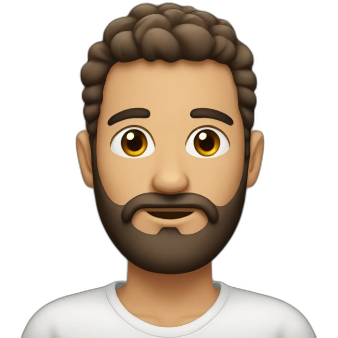 israelita No pelo y con barba emoji