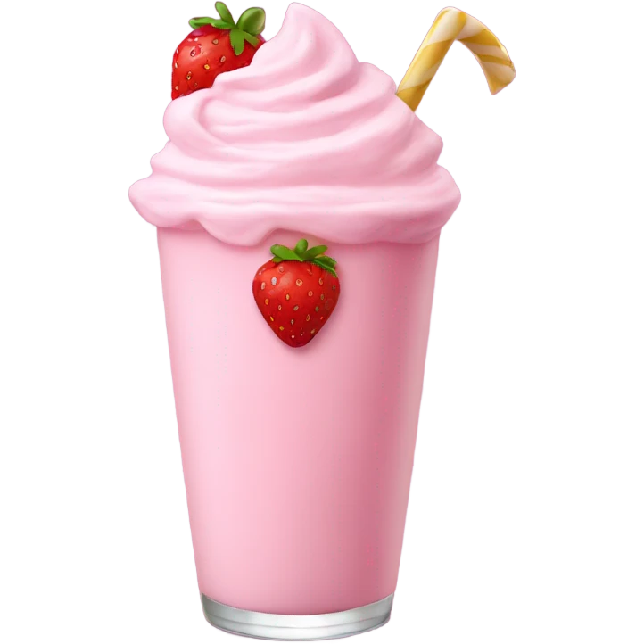 strawberry milkshake emoji