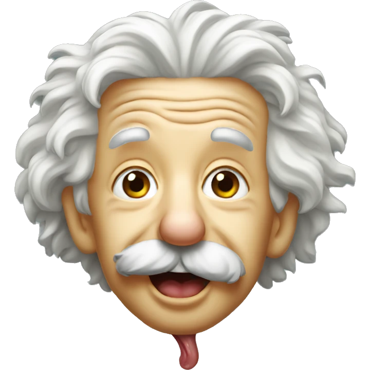 albert einstein sticking out tongue emoji