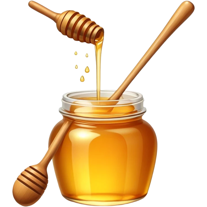 jar of golden honey with a dipper emoji