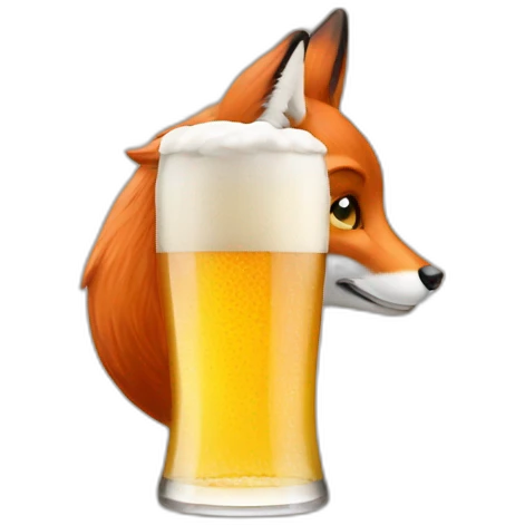 Fox beer emoji