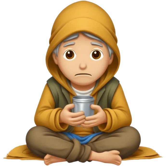 beggar who is also a homeless person emoji