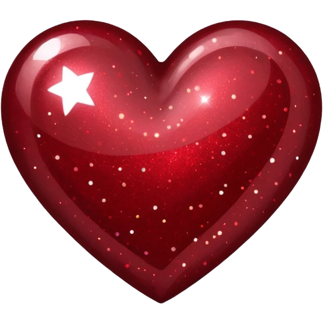 dark red sparkly heart with extra glitter emoji