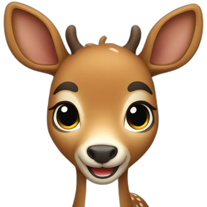 Smiling deer showing ok emoji