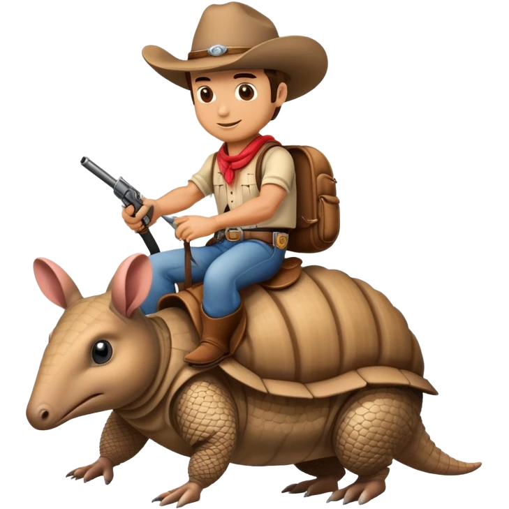 Cowboy on a armadillo  emoji