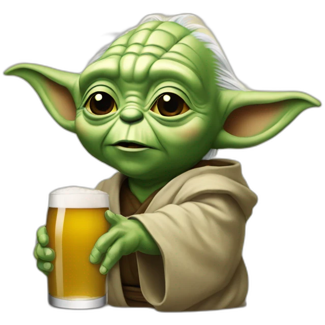 Yoda boit une bière emoji