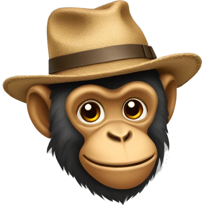 Monkey with country hat emoji