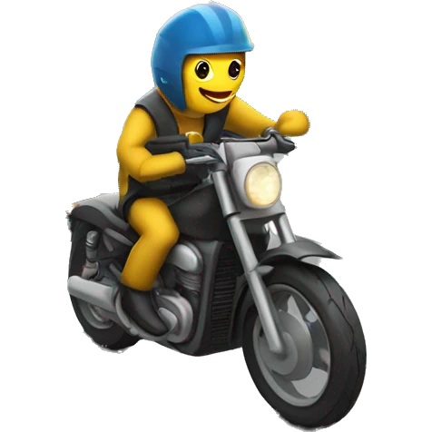 A train racing a motorcycle  emoji