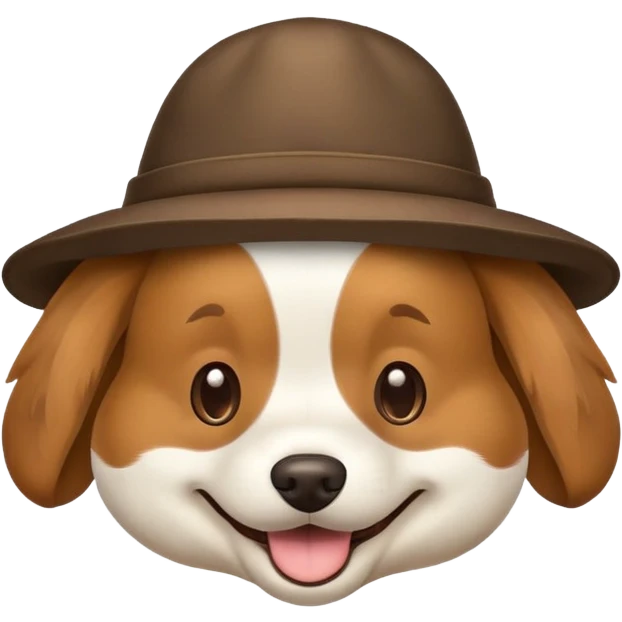 Dog wearing a hat emoji