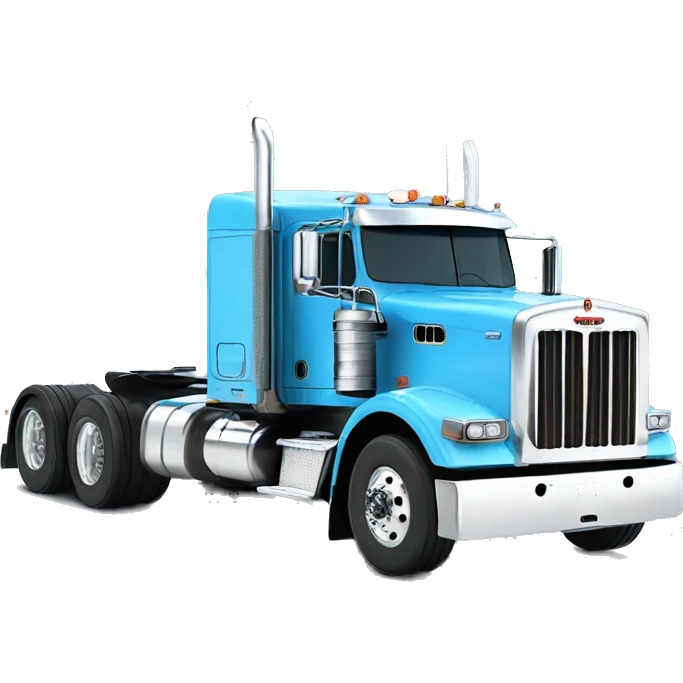 Sky blue peterbilt 379 63 inch cabin emoji